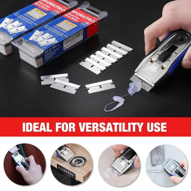 Alt view image 4 of 7 - 200-Pack Single Edge Razor Blades, Carbon Steel Scraper Blades