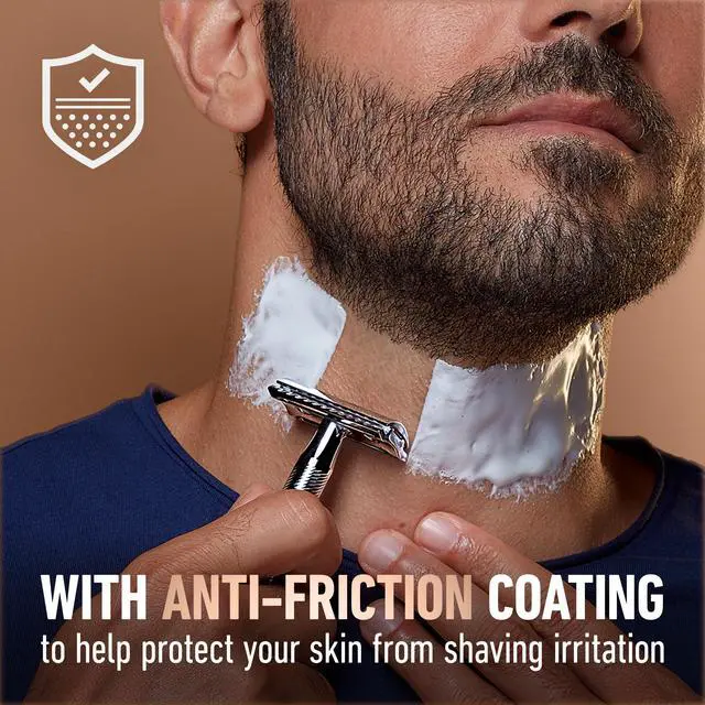 Alt view image 2 of 7 - Double-Edge Safety Razor blades for better control, 100 count, with anti-friction coating