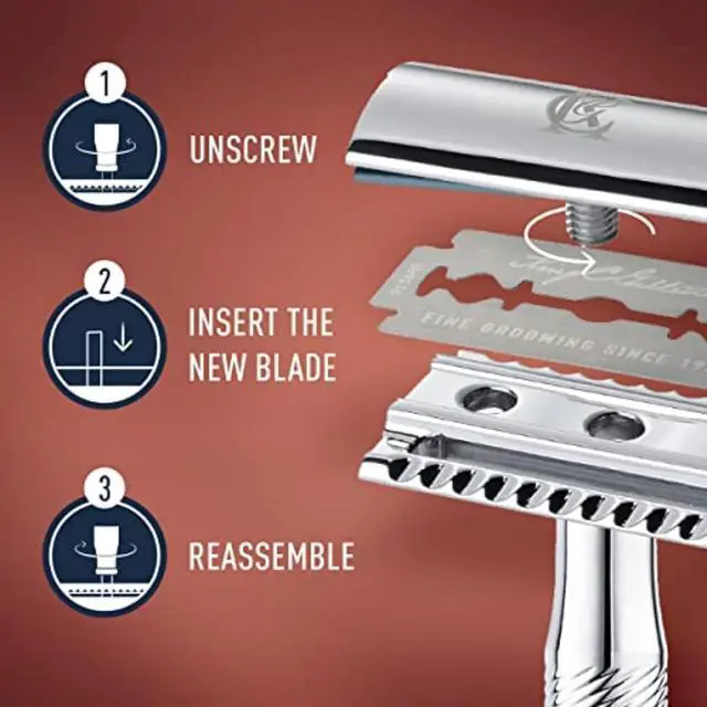 Alt view image 7 of 7 - Double-Edge Safety Razor blades for better control, 100 count, with anti-friction coating