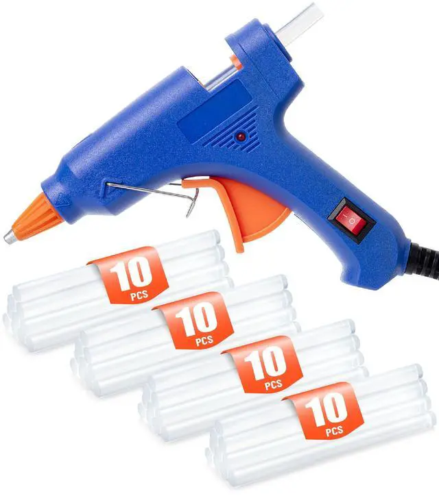 Main image of Mini Hot Glue Gun with 30 Glue Sticks Set, Blue