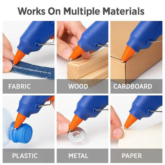 Alt view image 7 of 7 - Mini Hot Glue Gun with 30 Glue Sticks Set, Blue