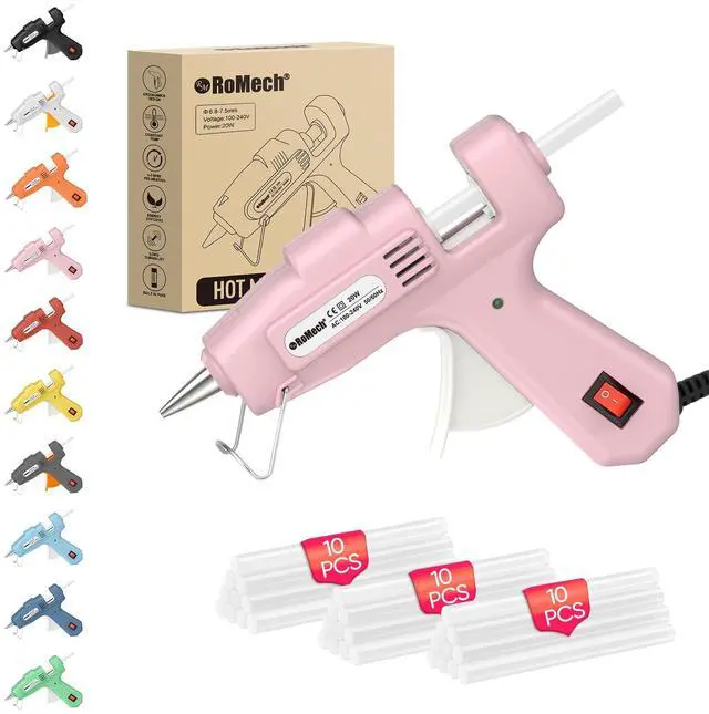 Main image of 20W Mini Hot Glue Gun with 30 Glue Sticks Set, Fast Preheating Hot Glue Gun Kit Heavy Duty Gluegun for Craft, DIY, Repairs (Pink)