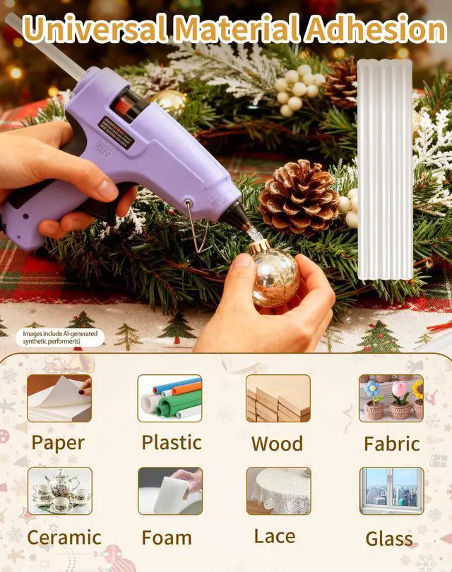 Alt view image 3 of 7 - Full Size Hot Glue Sticks(30 Pcs),7.9" x 0.43" Clear Glue Gun Sticks
