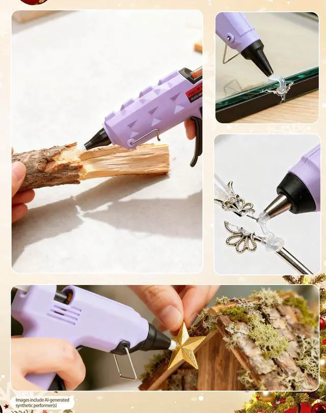 Alt view image 7 of 7 - Full Size Hot Glue Sticks(30 Pcs),7.9" x 0.43" Clear Glue Gun Sticks