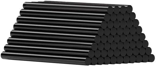 Main image of Black Hot Glue Sticks, Mini Size 0.27 x 4", 60-Pack