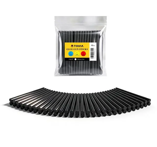 Alt view image 2 of 7 - Black Hot Glue Sticks, Mini Size 0.27 x 4", 60-Pack