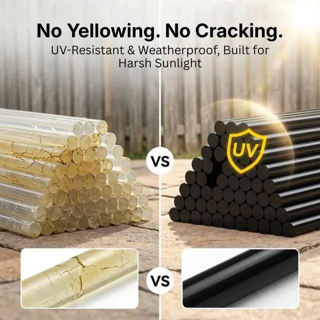 Alt view image 6 of 7 - Black Hot Glue Sticks, Mini Size 0.27 x 4", 60-Pack