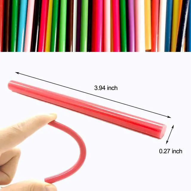 Alt view image 2 of 7 - 50PCS Hot Glue Sticks for Hot Glue Gun 7mm Glue Gun Sticks Opaque Color Glue Sticks for Glue Gun Colored Mini Hot Melt Glue Sticks Color Mini Glue Sticks Multipurpose for Art & Craft Project