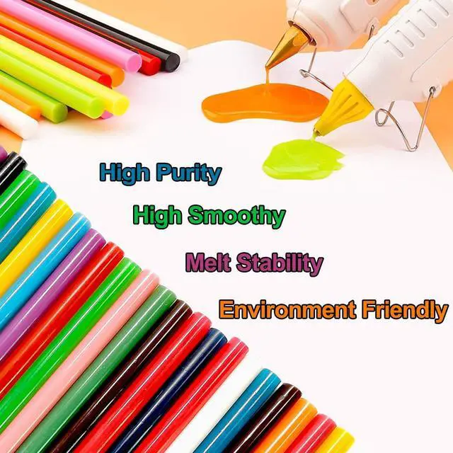 Alt view image 3 of 7 - 50PCS Hot Glue Sticks for Hot Glue Gun 7mm Glue Gun Sticks Opaque Color Glue Sticks for Glue Gun Colored Mini Hot Melt Glue Sticks Color Mini Glue Sticks Multipurpose for Art & Craft Project