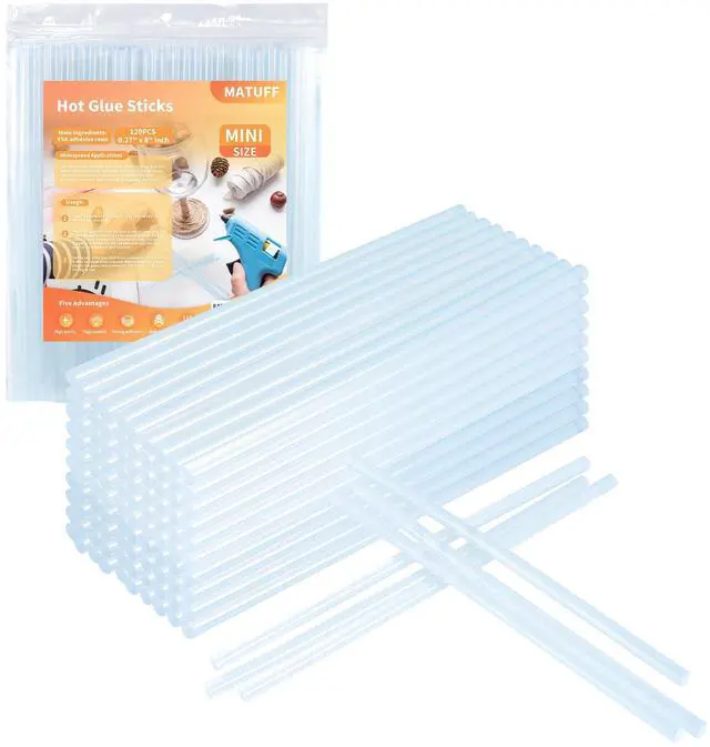 Main image of Mini hot Glue Gun Sticks 120 Pcs Clear hot Glue Sticks Dia 0.27 x 8 Long Mini Glue Stick, All-Purpose Glue Sticks Bulk for Crafting, Scrapbooking & More - Compatible with Most Glue Guns