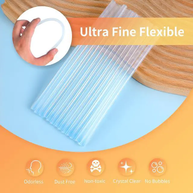 Alt view image 3 of 7 - Mini hot Glue Gun Sticks 120 Pcs Clear hot Glue Sticks Dia 0.27 x 8 Long Mini Glue Stick, All-Purpose Glue Sticks Bulk for Crafting, Scrapbooking & More - Compatible with Most Glue Guns