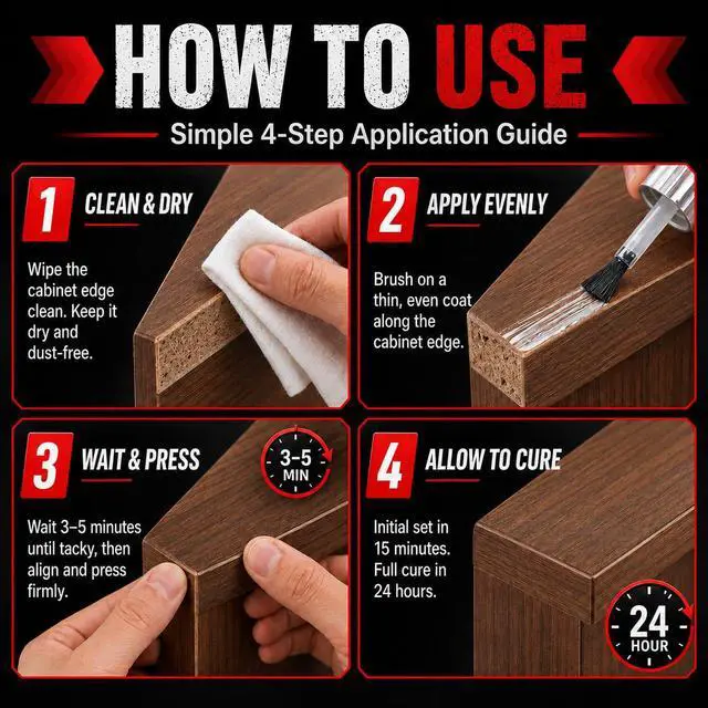 Alt view image 5 of 7 - Contact Cement Adhesive, Neoprene Rubber Cement with Brush for Repairs