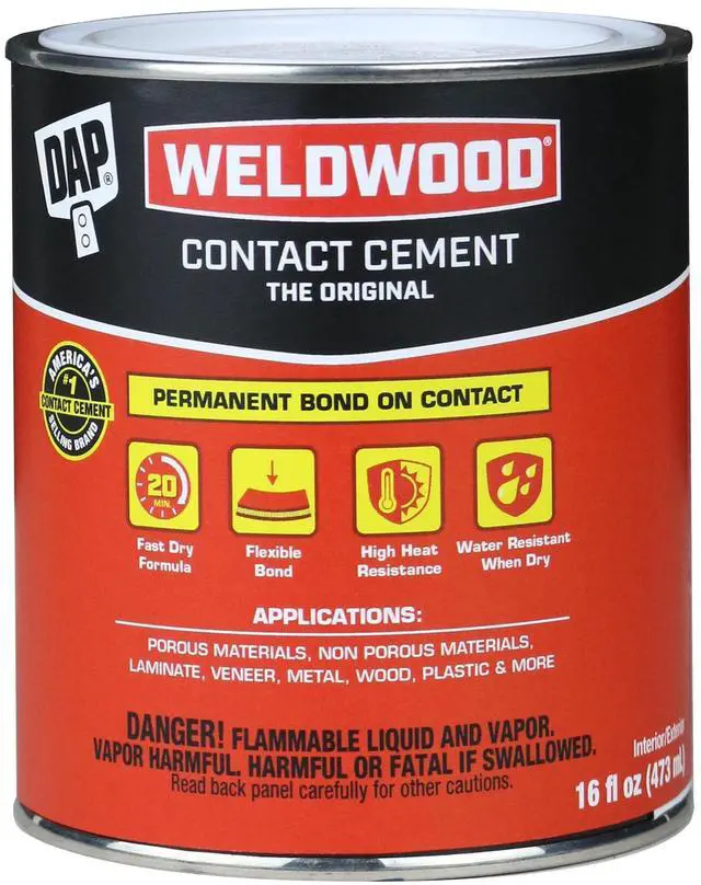 Main image of Weldwood Original Contact Cement, Tan, 16 Oz (7079800271)