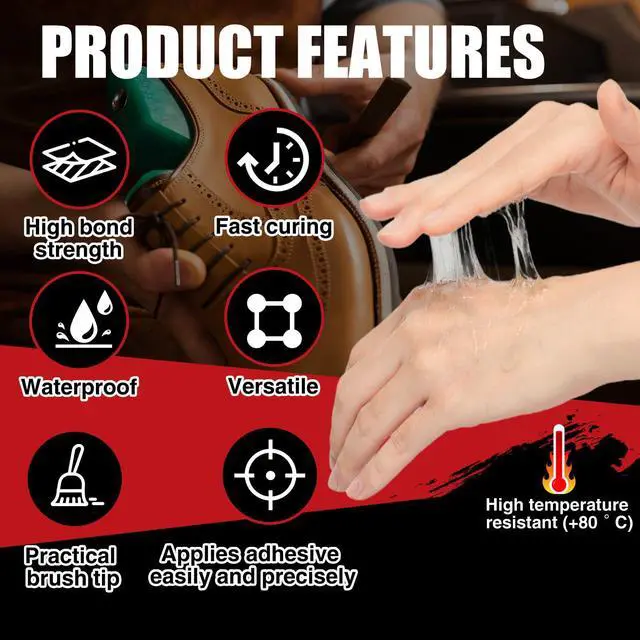 Alt view image 2 of 7 - 6 OZ Contact Cement Adhesive, Instant Strong Bonding, Waterproof
