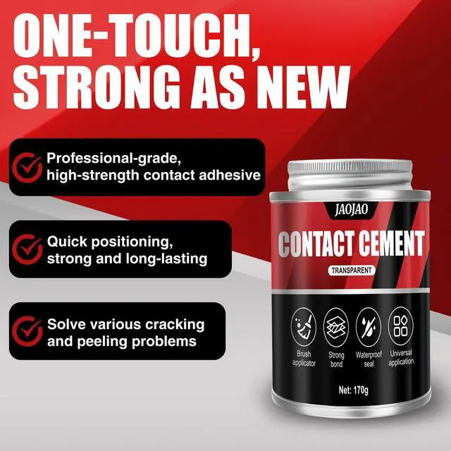 Alt view image 3 of 7 - 6 OZ Contact Cement Adhesive, Instant Strong Bonding, Waterproof