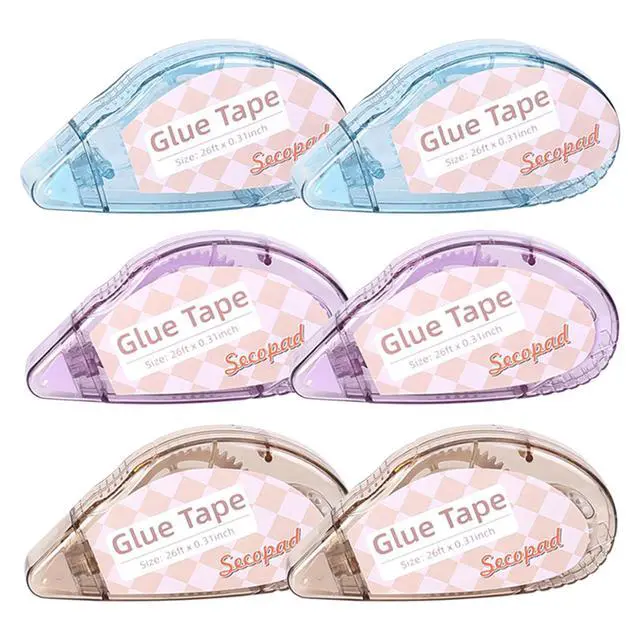 Alt view image 7 of 7 - Scrapbook Tape, Glue Tape for Crafts, 6 Pack, Light-Colored Shell