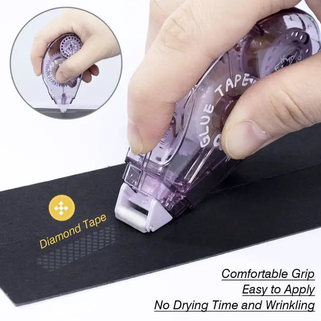 Alt view image 2 of 3 - 8 Pack Double Sided Tape Roller Scrapbook Tape Glue Tape