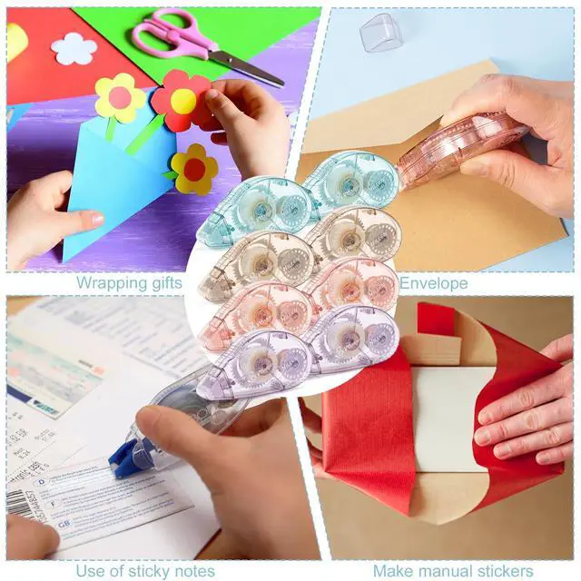 Alt view image 5 of 7 - 8 Pack Double Sided Tape Roller, Scrapbook Supplies, Glue Tape