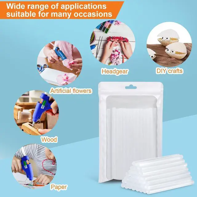Alt view image 5 of 6 - Mini Hot Glue Sticks for Glue Guns, 50-Piece Hot Glues Stick, 5.8" Long x 0.27" Diameter, Small Size, Versatile for Crafts, DIY Home Decor and Gluing Projects