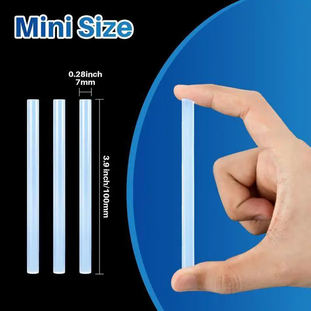 Alt view image 2 of 7 - Sukh 50PCS Mini Hot Glue Sticks - Clear Mini Glue Gun Sticks for Crafting