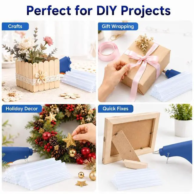 Alt view image 7 of 7 - Sukh 50PCS Mini Hot Glue Sticks - Clear Mini Glue Gun Sticks for Crafting