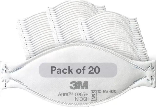 Main image of Aura Particulate Disposable Respirator 9205+, N95, Pack of 20, NIOSH