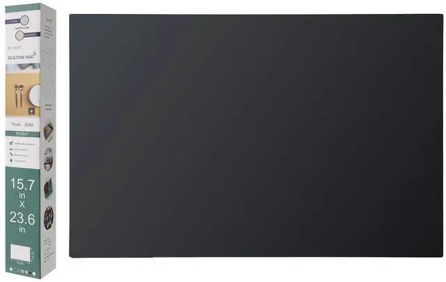 Main image of Thick(2MM) Silicone Mats for Kitchen Counter, Black, 23.6"x15.7"