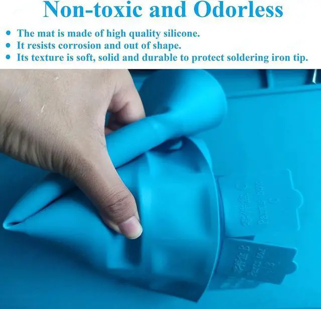 Alt view image 3 of 6 - Heat Resistant 932°F Silicone Soldering Work MatS-13011.8 x 7.9 / 30 x 20cm