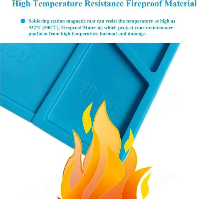 Alt view image 4 of 6 - Heat Resistant 932°F Silicone Soldering Work MatS-13011.8 x 7.9 / 30 x 20cm