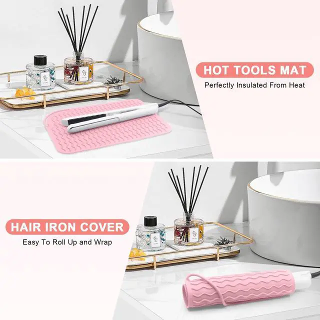 Alt view image 5 of 7 - Plus Size Silicone Heat Resistant Mat for Hair Tools(12" x 9")