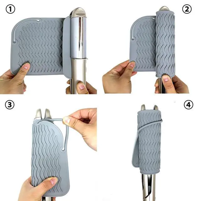 Alt view image 4 of 7 - Large Heat Resistant Mat for Hair Styling Tools, 11 x 7.5 in, Grey