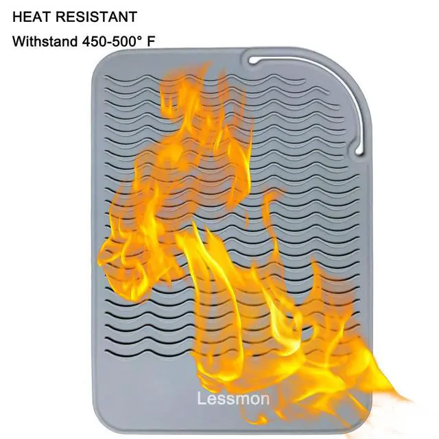 Alt view image 5 of 7 - Large Heat Resistant Mat for Hair Styling Tools, 11 x 7.5 in, Grey