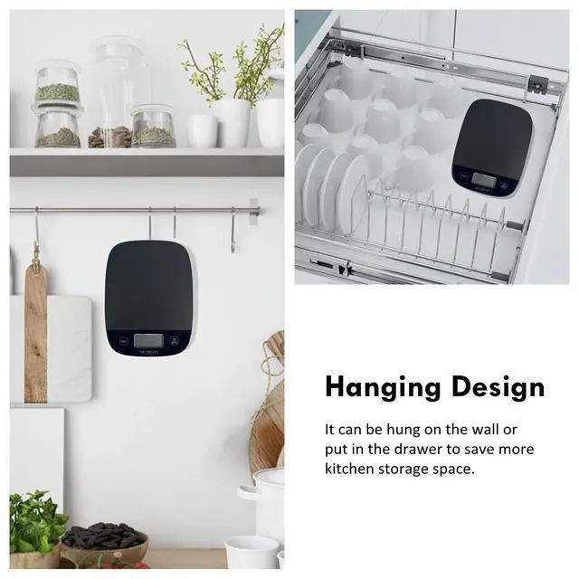 Alt view image 6 of 7 - Food Scale for Kitchen Scales Digital Weight Grams and Ounces, Baking Scale Accurate for Weight Loss, Cooking, Coffee, Keto Diet, Meal Prep, 0.1oz Ultra Slim Smart Tare Black