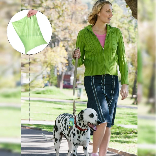 Alt view image 6 of 6 - 2 Pack Dog Poop Bag Dispenser with Built-in LED Flashlight, Pet Waste Bag Holder for Leash with Carabiner Clip for Lead Leash, 2 Rolls Leak-proof Doggy Waste Bags for Dog Walking, Blue,Eliamo