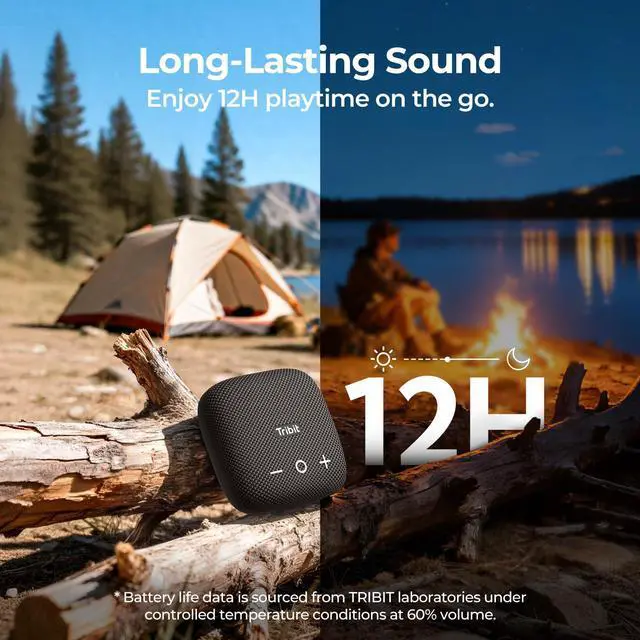 Alt view image 4 of 7 - Tribit StormBox Micro 2 Wireless Portable Speaker: 10W Loud Deep Bass Sound, IP67 Waterproof Bike Speaker with Bluetooth 5.3, 12H Playtime, TWS Pairing for Camping Travel Hiking