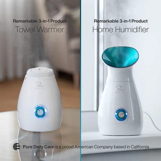 Alt view image 6 of 7 - NanoSteamer Large 3-in-1 Nano Ionic Facial Steamer with Precise Temp Control - Humidifier - Unclogs Pores - Blackheads - Spa Quality - Bonus 5 Piece Stainless Steel Skin Kit (Teal)
