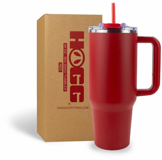 Main image of Big Swig 40oz Tumbler with Handle and Straw - Red, 40 oz Tumbler, Insulated Cup with Handle, 40oz Water Bottle with Straw, Thermal Cups, Leak Proof Lid, Travel Mugs, Stainless Steel