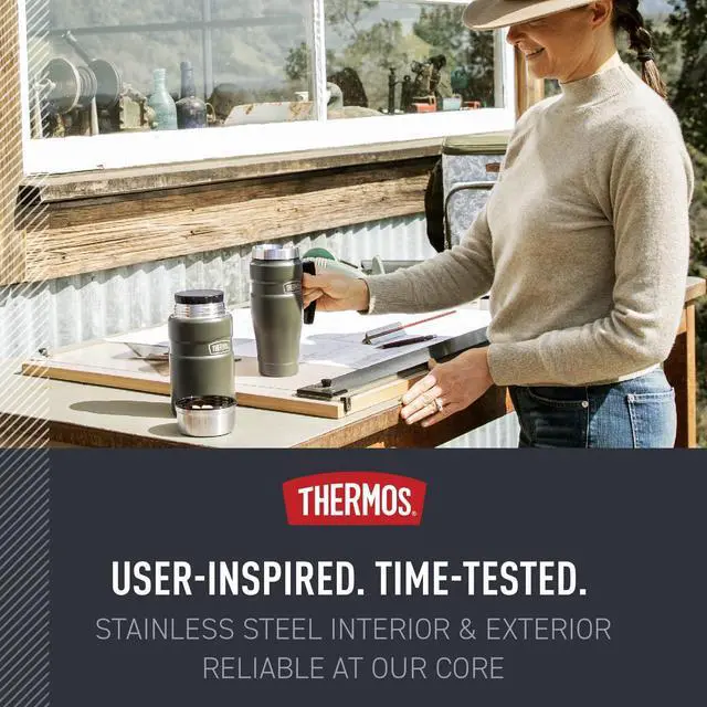 Alt view image 5 of 7 - Stainless King Vacuum-Insulated Travel Mug with Handle - 16oz, Matte Steel - Thermos Tumbler for Hot & Cold Drinks - Leak-Proof & Sweat-Proof Stainless Steel Coffee Mug with Lid for Commuting