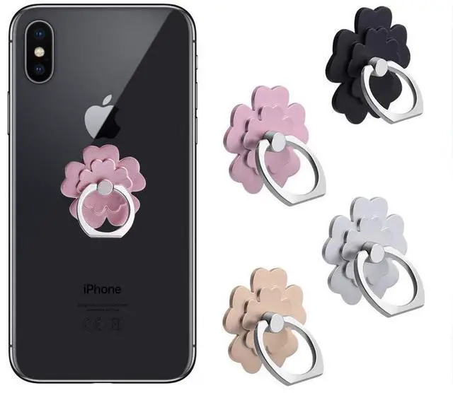 Alt view image 2 of 5 - Cell Phone Ring Stand Finger Ring Holder 360 Rotation Phone Holder Ring Grip Compatible with Apple iPhone Samsung and Other Smart Phones or Phone Case 4-Pack