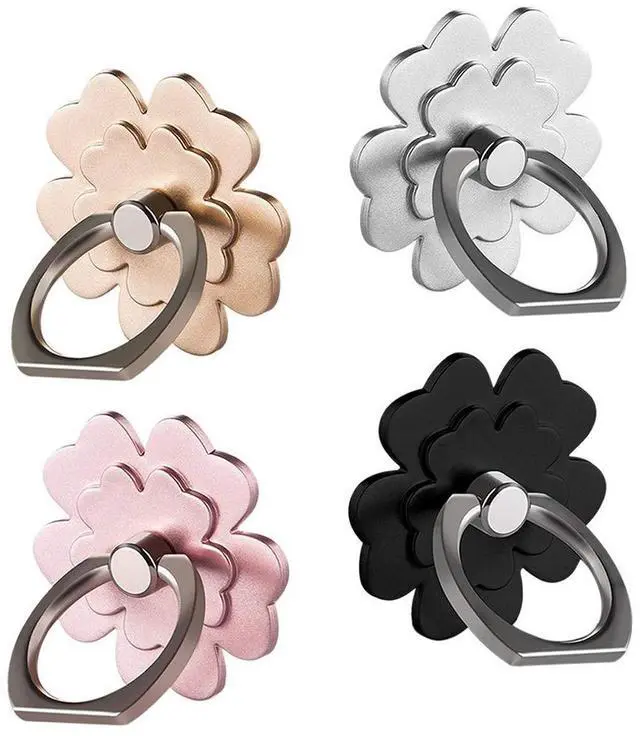 Alt view image 5 of 5 - Cell Phone Ring Stand Finger Ring Holder 360 Rotation Phone Holder Ring Grip Compatible with Apple iPhone Samsung and Other Smart Phones or Phone Case 4-Pack