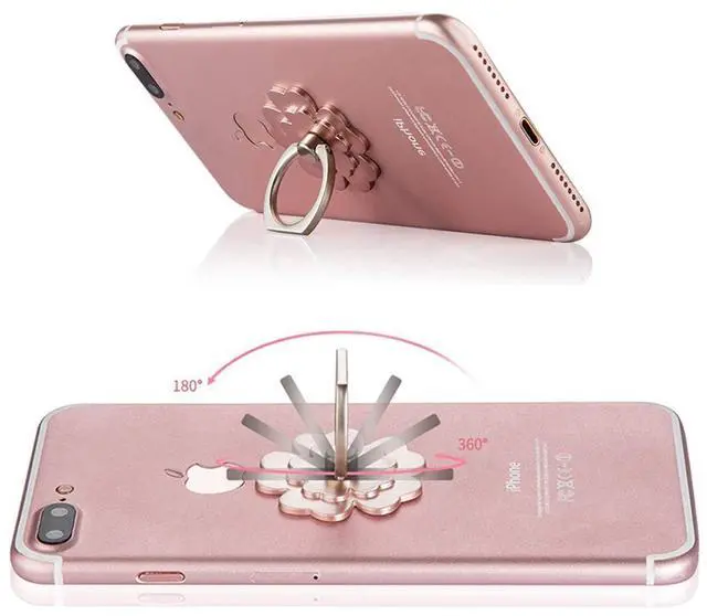 Alt view image 4 of 5 - Cell Phone Ring Stand Finger Ring Holder 360 Rotation Phone Holder Ring Grip Compatible with Apple iPhone Samsung and Other Smart Phones or Phone Case 4-Pack