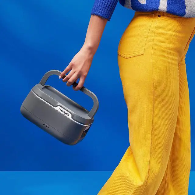 Alt view image 2 of 7 - Crock-Pot 28-Ounce Mini Electric Heated Lunch Box, Portable Food Warmer, Perfect for Travel, Car, On-the-Go, Keeps Food Warm, Spill-Free, Dishwasher-Safe, Ideal Gift for Men and Women, Gray