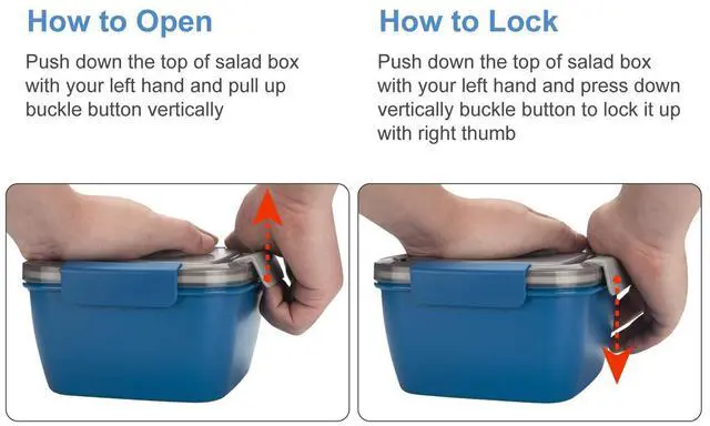 Alt view image 4 of 7 - Salad Lunch Container To Go, BPA-Free 52-oz Salad Bowls to go for lunch