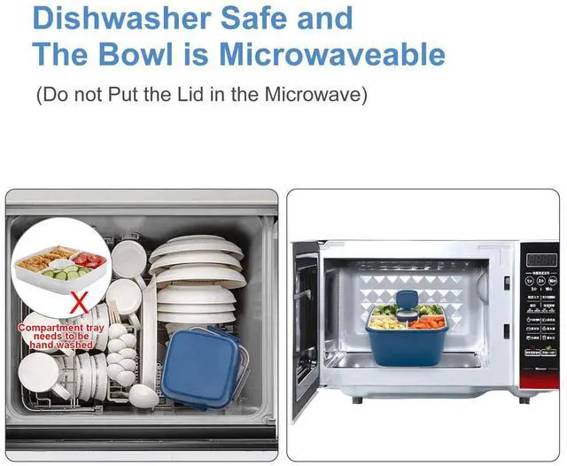 Alt view image 6 of 7 - Salad Lunch Container To Go, BPA-Free 52-oz Salad Bowls to go for lunch