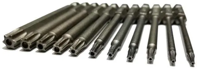 Alt view image 2 of 4 - Security Torx Bit 11 Pieces 1/4 Inch Hex Shank T6 T7 T8 T9 T10 T15 T20 T25 T27 T30 T40 3 Inch Length S2 Steel Torx Head Screwdriver Drill Set (11pcs 75mm Torx Head)