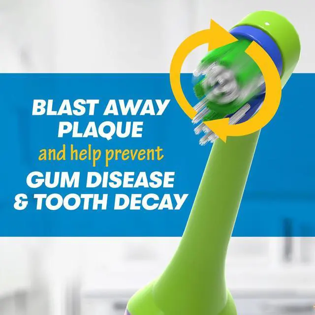 Alt view image 3 of 6 - Clean N' Protect Teenage Mutant Ninja Turtles Power Toothbrush with 3D Character Cover, Soft Bristles, Battery Included, Ages 3+, 1+1