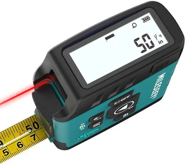 Main image of Digital Laser Tape Measure,130 FT Laser Measuring Tool,16 FT Easy Read Digital Measuring Tape Retractable Manual-Locking Blade, Rechargeable Measurement Tool, Area/Volume/Pythagorean