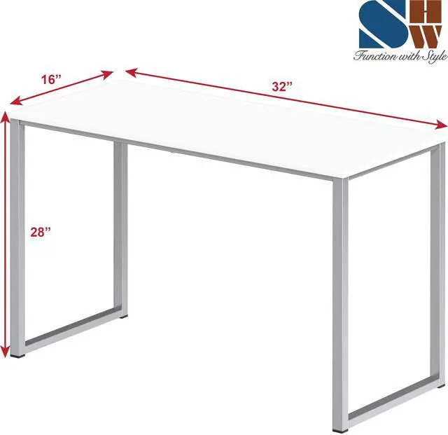 Alt view image 3 of 7 - Mission 32-Inch Home Office Computer Desk, White