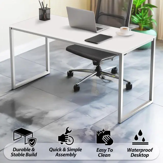 Alt view image 2 of 7 - Mission 32-Inch Home Office Computer Desk, White