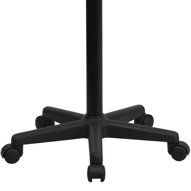Alt view image 4 of 5 - Furniture Eve Sit to Stand Mobile Laptop Desk/Speaker's Lectern with Wheels, Modern Height-Adjustable Portable Standing Computer Desk, Black